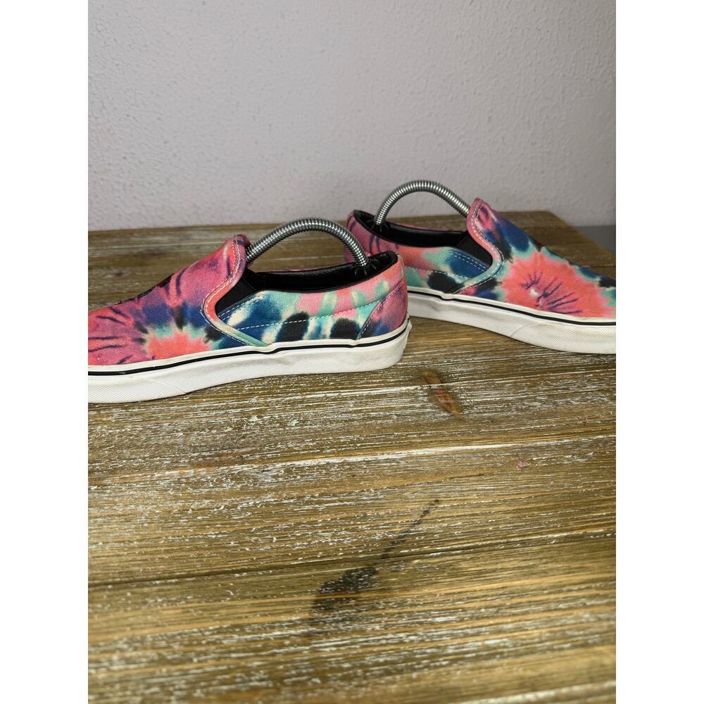 Vans Grateful Dead Tie Dye Slip On Shoes Womens Size 7 Skeleton Rose Hippie Boho - Picture 5 of 8